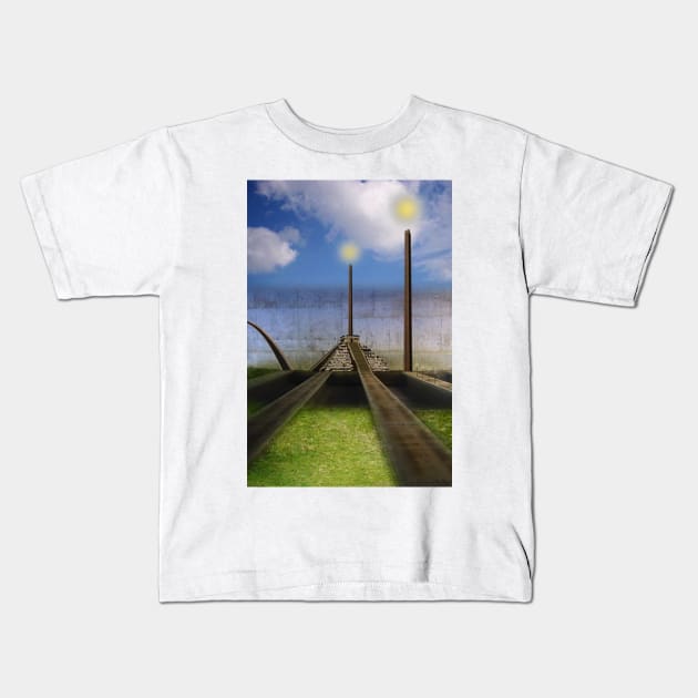 Pyramid Towers Of Spiritwall Kids T-Shirt by dennye